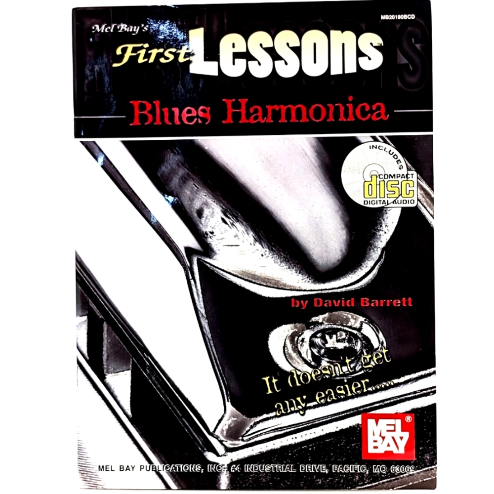 NWOT David Barrett Mel Bay First Lessons Blues Harmonica Book